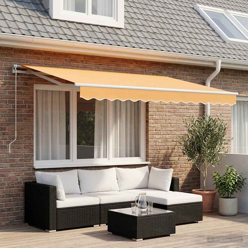 Tenda retrattile Sabbia 3 x 2,5 m Poliestere e Alluminio | homemem39