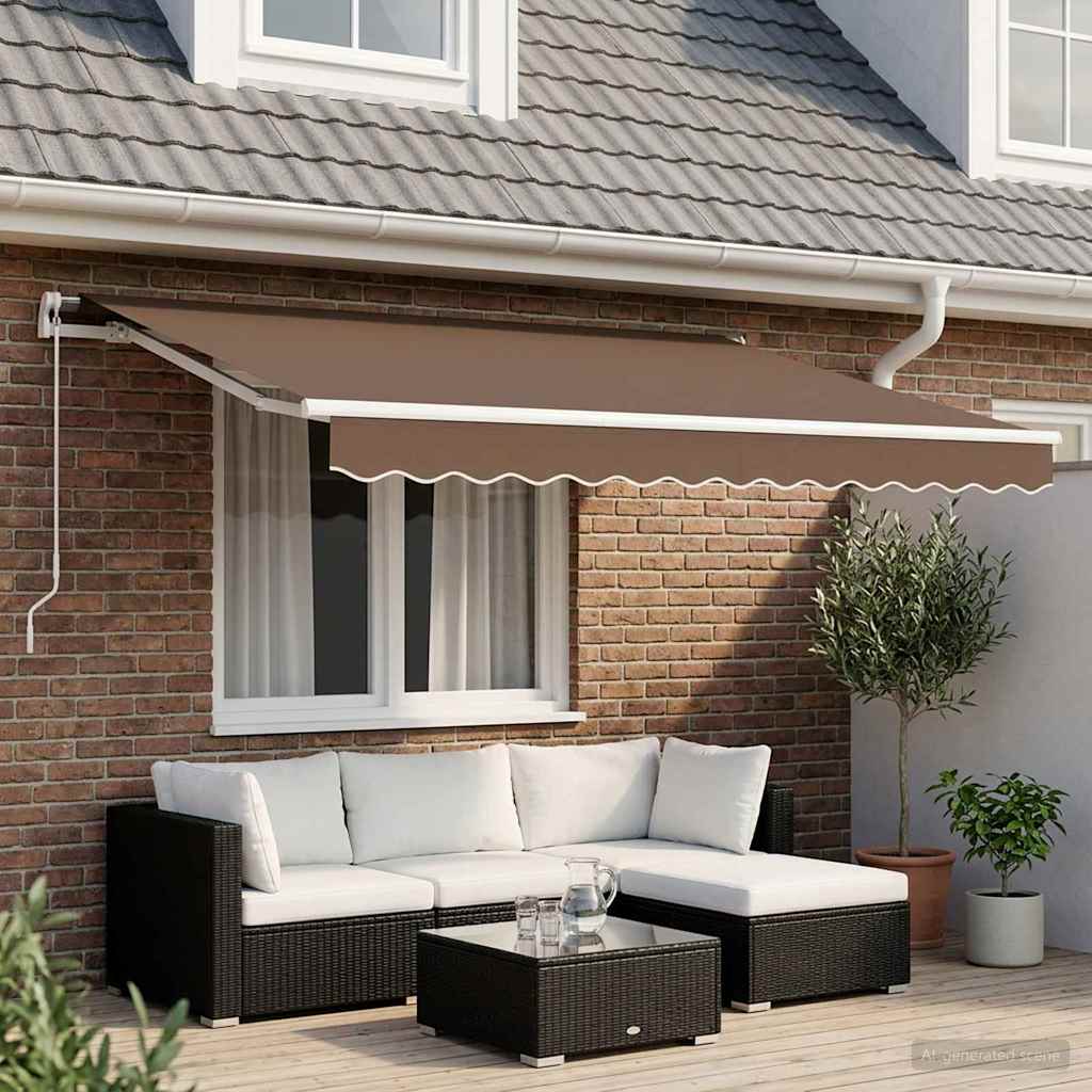 Tenda Retrattile Tortora 3 x 2 m Tessuto | homemem39