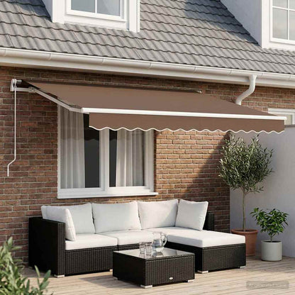 Tenda retrattile Tortora 300 x 250 cm Poliestere e Alluminio | homemem39
