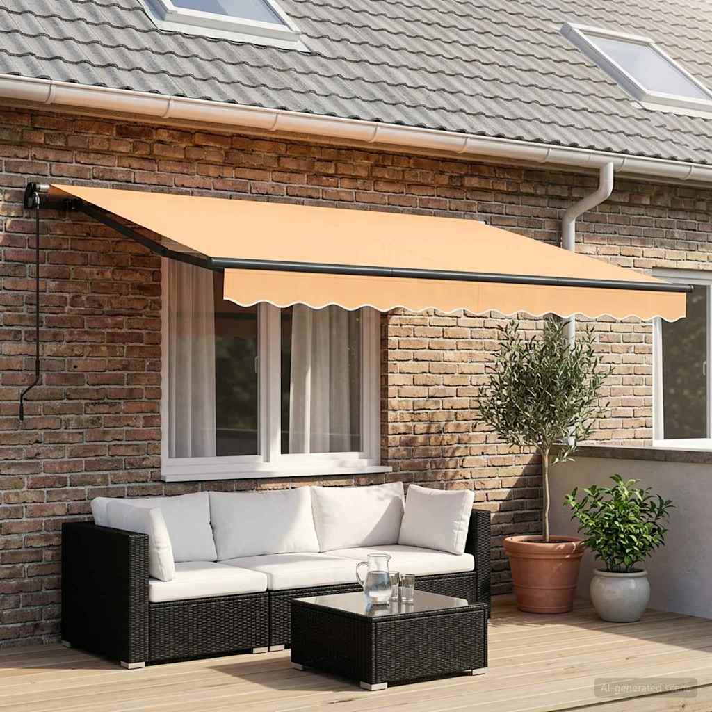 Tenda retrattile Sabbia 300 x 250 cm Poliestere e Alluminio | homemem39