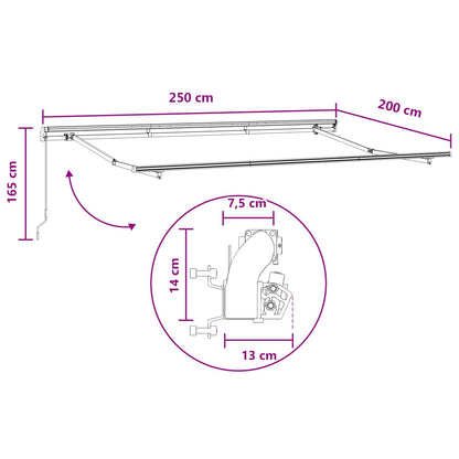 Tenda Retrattile Sabbia 2,5 x 2 m Tessuto | homemem39