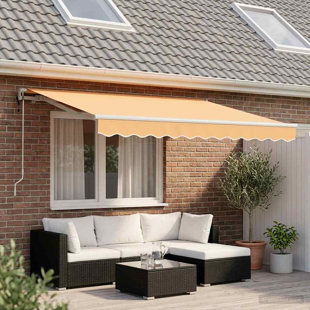 Tenda Retrattile Sabbia 3,5 x 2 m Tessuto | homemem39