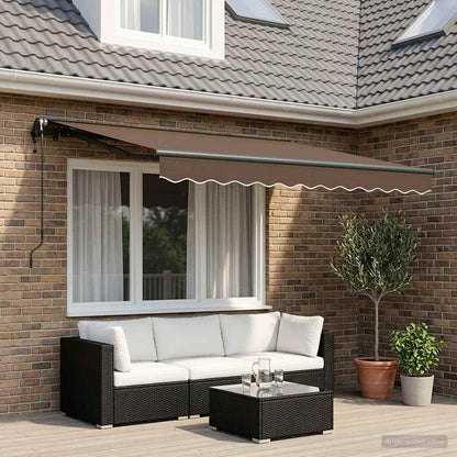 Tenda Retrattile Tortora 3 x 2 m Tessuto | homemem39
