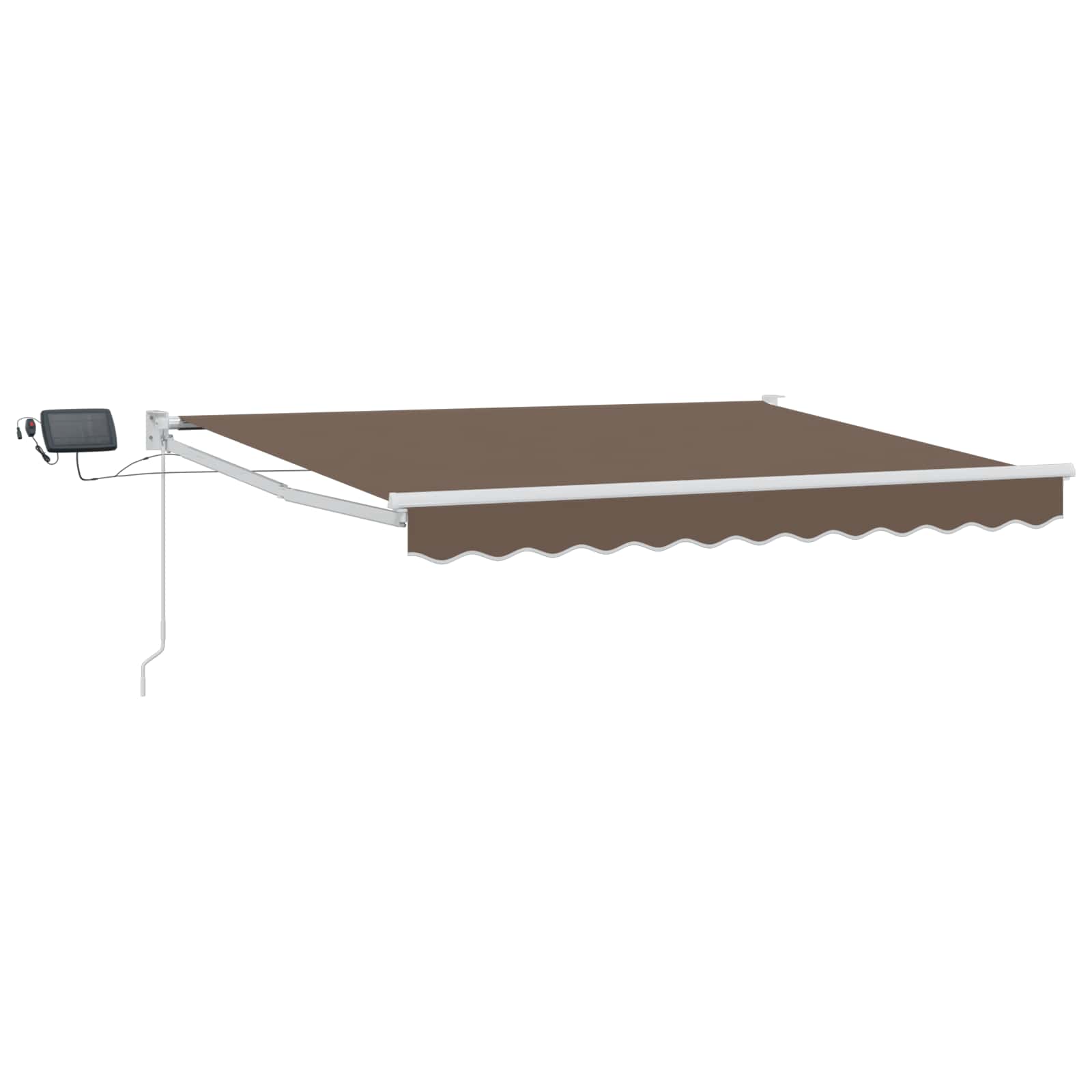 Tenda retrattile manuale con LED Tortora | homemem39
