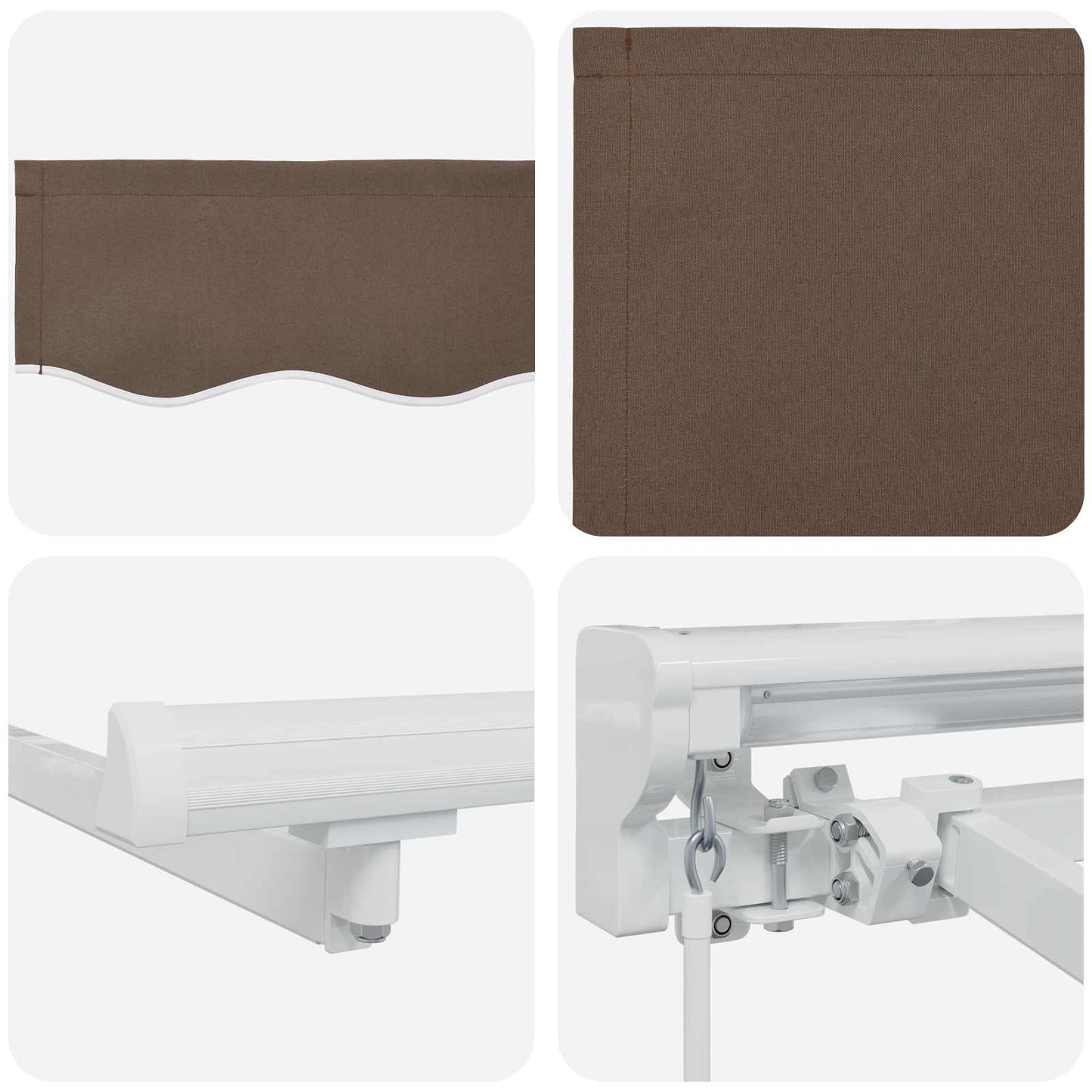 Cornice per Tenda Manuale con LED Tortora 3 x 2 m | homemem39