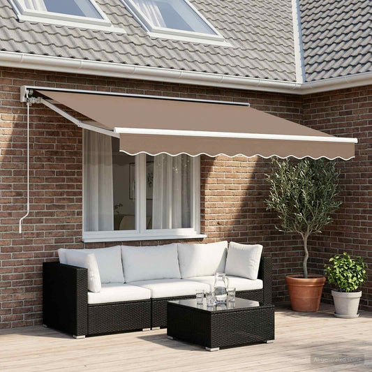 Tettuccio Elettrico Retrattile Tortora 3,5 x 2 m - homemem39