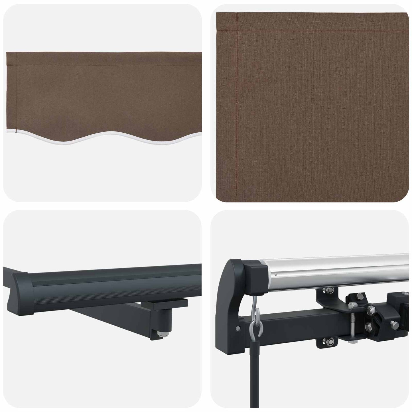 Tenda Retrattile Tortora 3,5 x 2 m Tessuto | homemem39