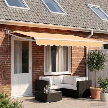 Tenda retrattile Sabbia 4 x 2 m 100% Poliestere e Alluminio | homemem39