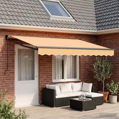 Tenda retrattile Sabbia 4 × 3 m 100% Poliestere e Alluminio | homemem39