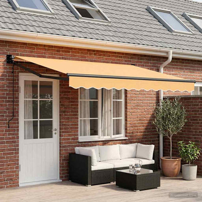 Tenda retrattile Sabbia 5 x 3 m Poliestere e Metallo | homemem39