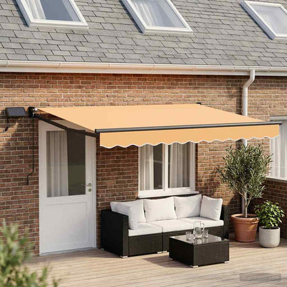Tenda retrattile manuale con LED Sabbia