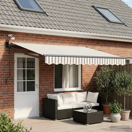 Tettuccio Elettrico Retrattile Grigio chiaro e bianco | homemem39
