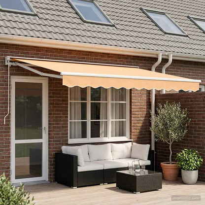 Tenda retrattile manuale Sabbia 4 × 3,5 m | homemem39