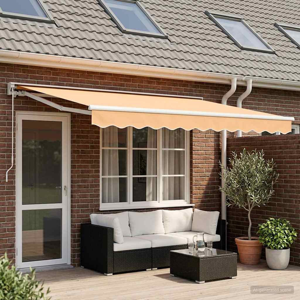 Tenda retrattile manuale Sabbia 4,5 × 3 m | homemem39