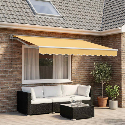 Tenda retrattile Sabbia 4 x 2 m Poliestere e Alluminio