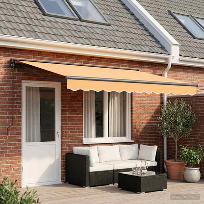 Tenda retrattile Sabbia 4 × 3 m Poliestere e Alluminio | homemem39