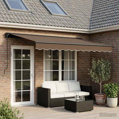 Tenda retrattile manuale Tortora 5 × 3,5 m | homemem39