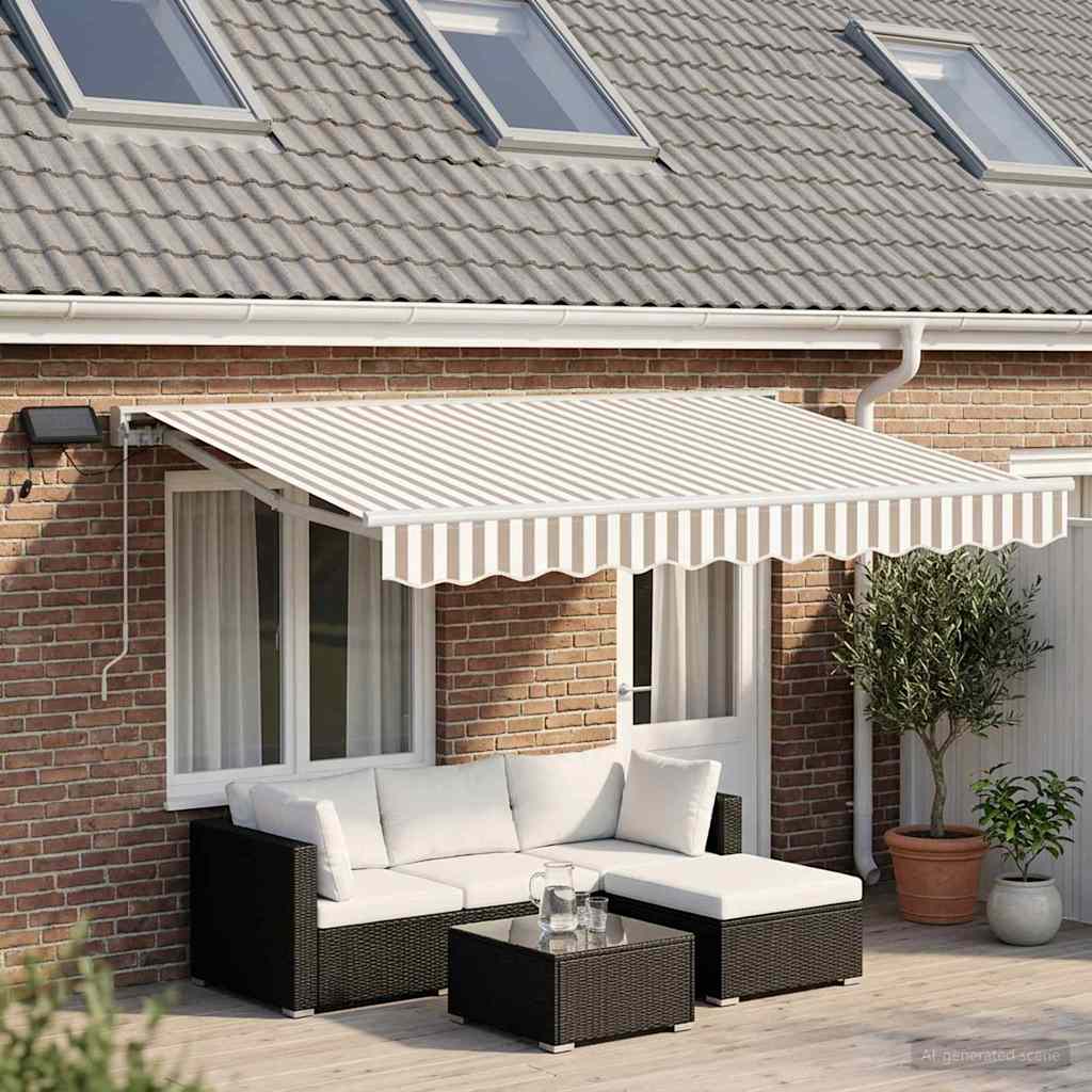 Cornice per Tenda Manuale con LED 4,5 × 3 m | homemem39