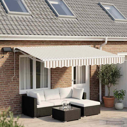Cornice per Tenda Manuale con LED 4,5 × 3 m | homemem39