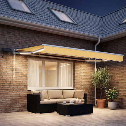 Cornice per Tenda Manuale con LED Sabbia 4 x 2 m