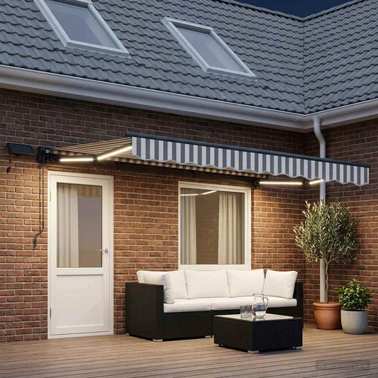 Cornice per Tenda Manuale con LED 5 × 3,5 m | homemem39