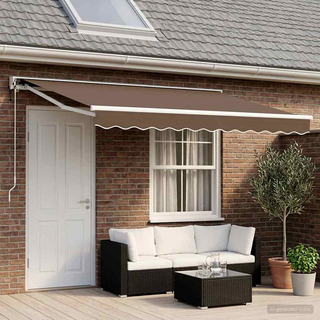 Tettuccio Elettrico Retrattile Tortora 4 × 3 m | homemem39