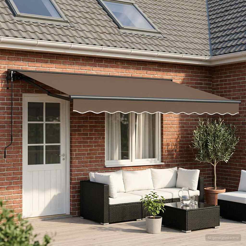 Tettuccio Elettrico Retrattile Tortora 4 × 3,5 m | homemem39