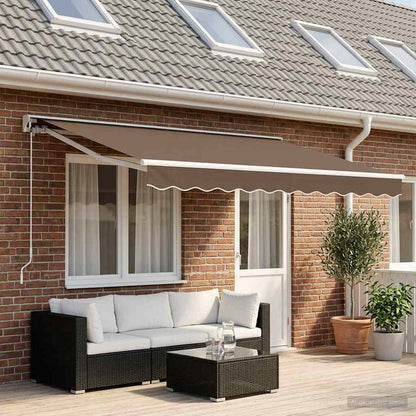 Tettuccio Elettrico Retrattile Tortora 5 × 3,5 m | homemem39