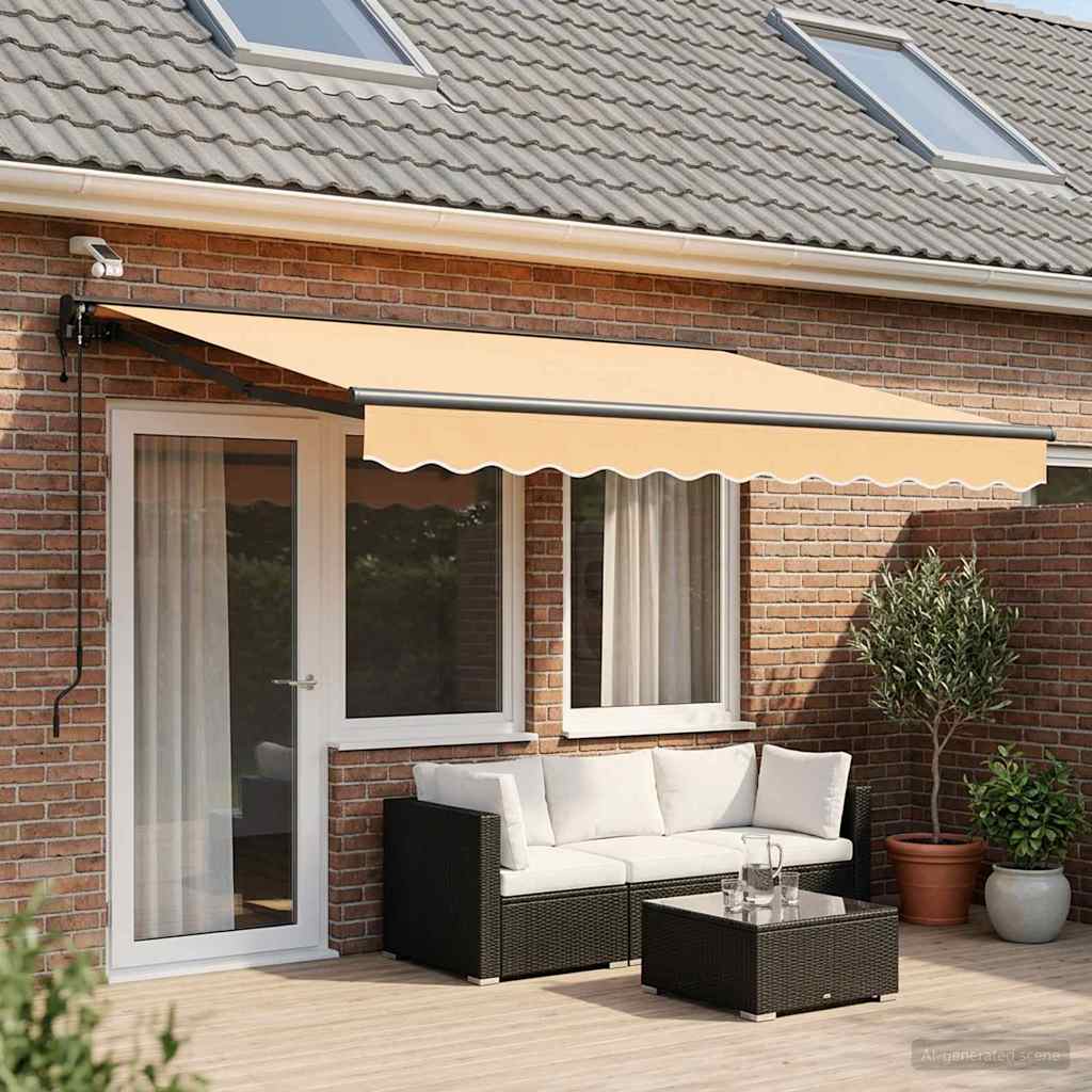 Tettuccio Elettrico Retrattile Sabbia 4,5 × 3 m | homemem39