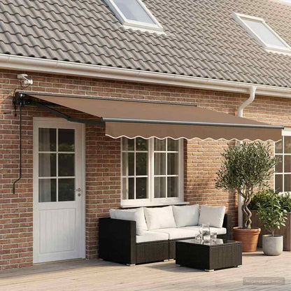 Tettuccio Elettrico Retrattile Tortora 4 x 2 m | homemem39