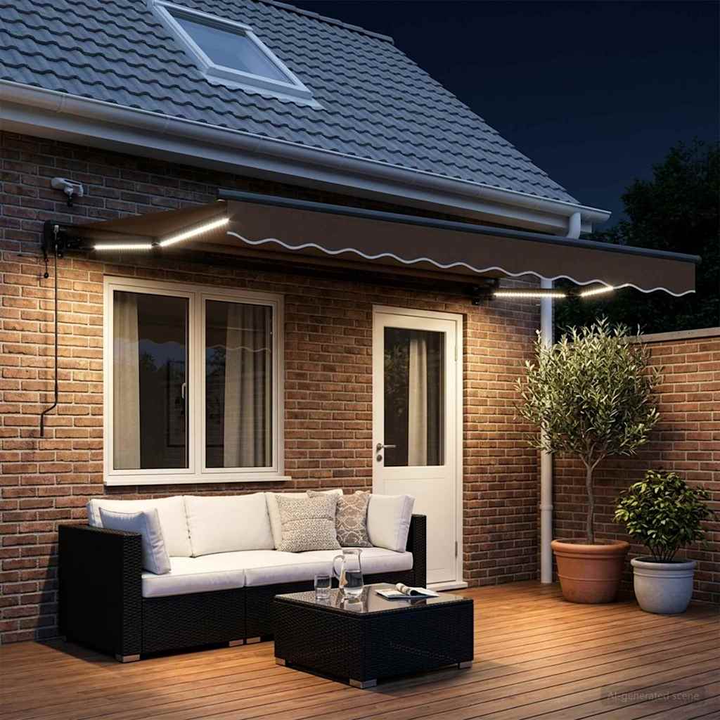 Tettuccio Elettrico Retrattile Tortora 4,5 × 3,5 m | homemem39
