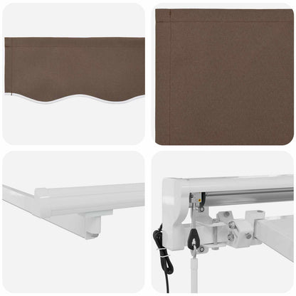 Tettuccio Elettrico Retrattile Tortora 4 x 2 m | homemem39