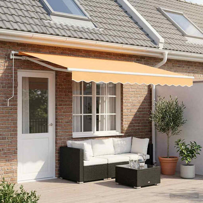 Tenda retrattile Sabbia 4 × 3 m Poliestere e Alluminio | homemem39