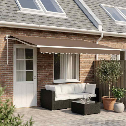 Tenda Retrattile Tortora 4 x 2 m Tessuto | homemem39