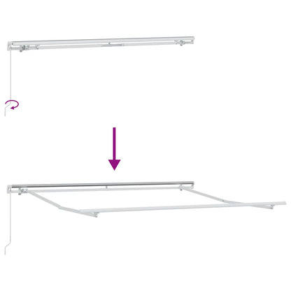 Tenda Retrattile Tortora 4 x 2 m Tessuto | homemem39