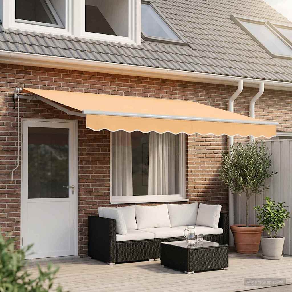 Tenda retrattile Sabbia 600 × 300 cm Tessuto e Alluminio | homemem39