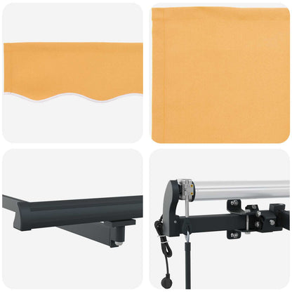 Tenda Retrattile Sabbia 4 x 2 m Tessuto | homemem39