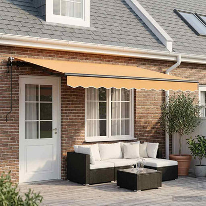Tenda retrattile Sabbia 450 × 350 cm Tessuto e Alluminio | homemem39