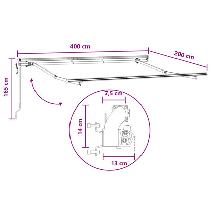 Tenda Retrattile Sabbia 4 x 2 m Tessuto | homemem39