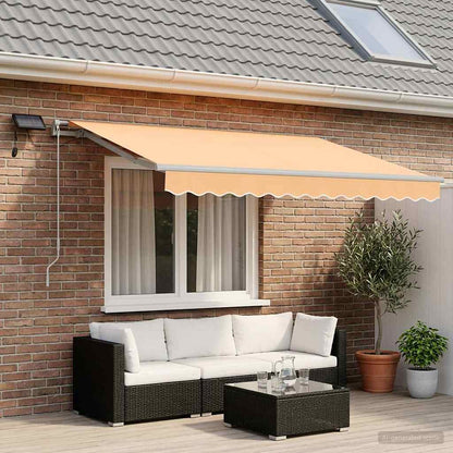 Tenda retrattile Sabbia 300 x 250 cm Tessuto e Alluminio | homemem39
