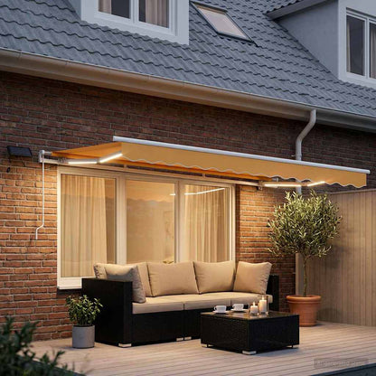 Tenda retrattile Sabbia 300 x 250 cm Tessuto e Alluminio | homemem39