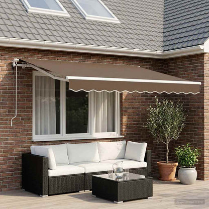 Tenda retrattile Tortora 300 x 250 cm Poliestere | homemem39