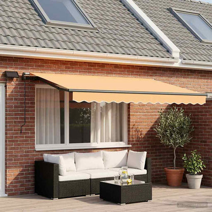 Tenda retrattile Sabbia 300 x 250 cm Tessuto e Alluminio | homemem39