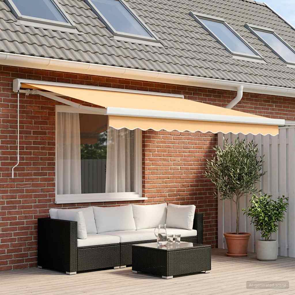 Tenda retrattile Sabbia 300 x 250 cm Tela e Alluminio | homemem39