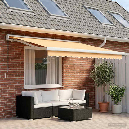 Tenda retrattile Sabbia 300 x 250 cm Tela e Alluminio | homemem39