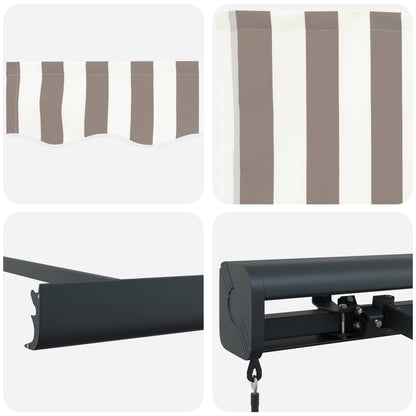 Tenda retrattile Grigio chiaro e bianco 300 x 250 cm | homemem39