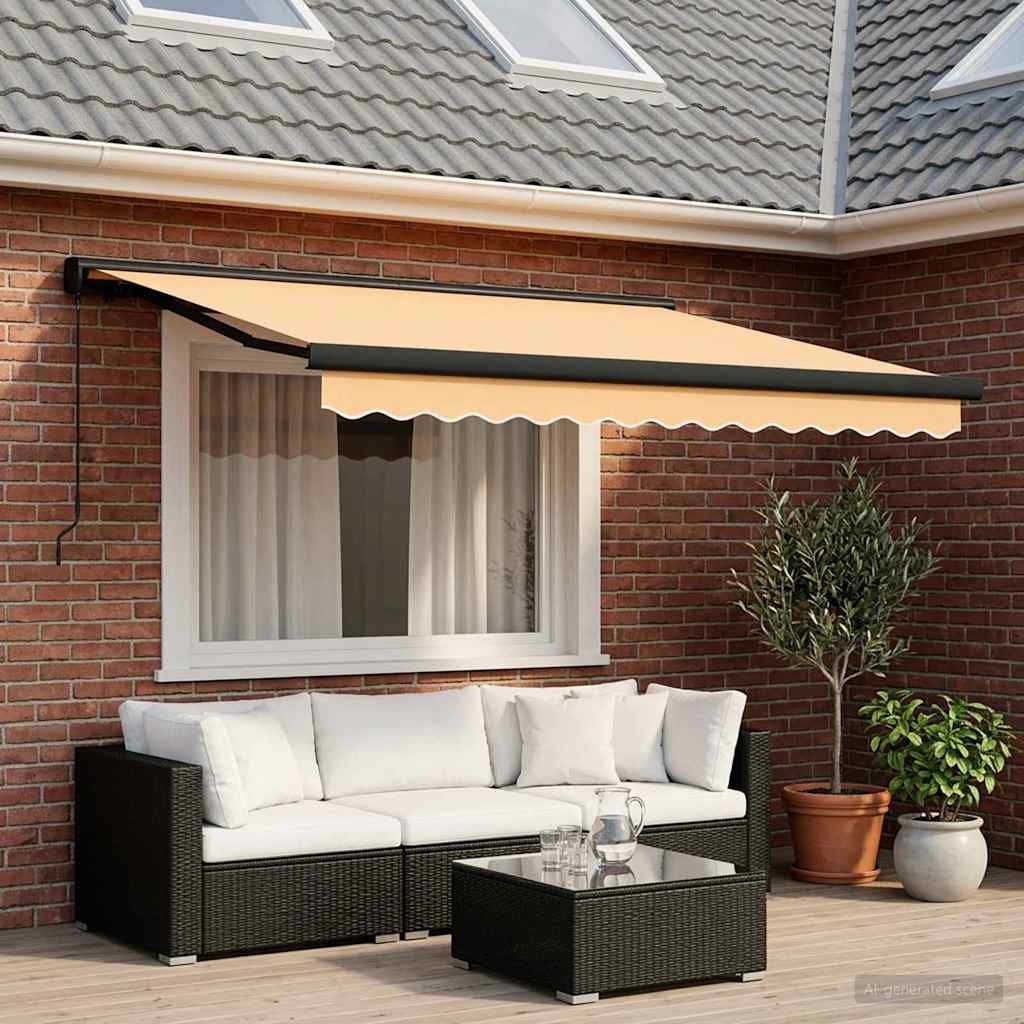Tenda retrattile Sabbia 300 x 250 cm Tela e Alluminio | homemem39