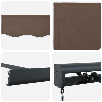 Tenda retrattile Tortora 300 x 250 cm Tela e Alluminio | homemem39