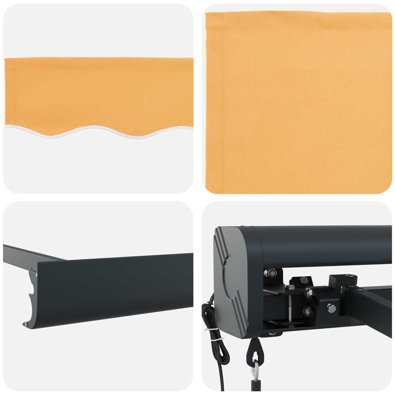 Tenda retrattile Sabbia 300 x 250 cm Tessuto e Metallo | homemem39