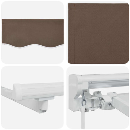 Cornice per Tenda Manuale con LED Tortora 3 x 2,5 m | homemem39